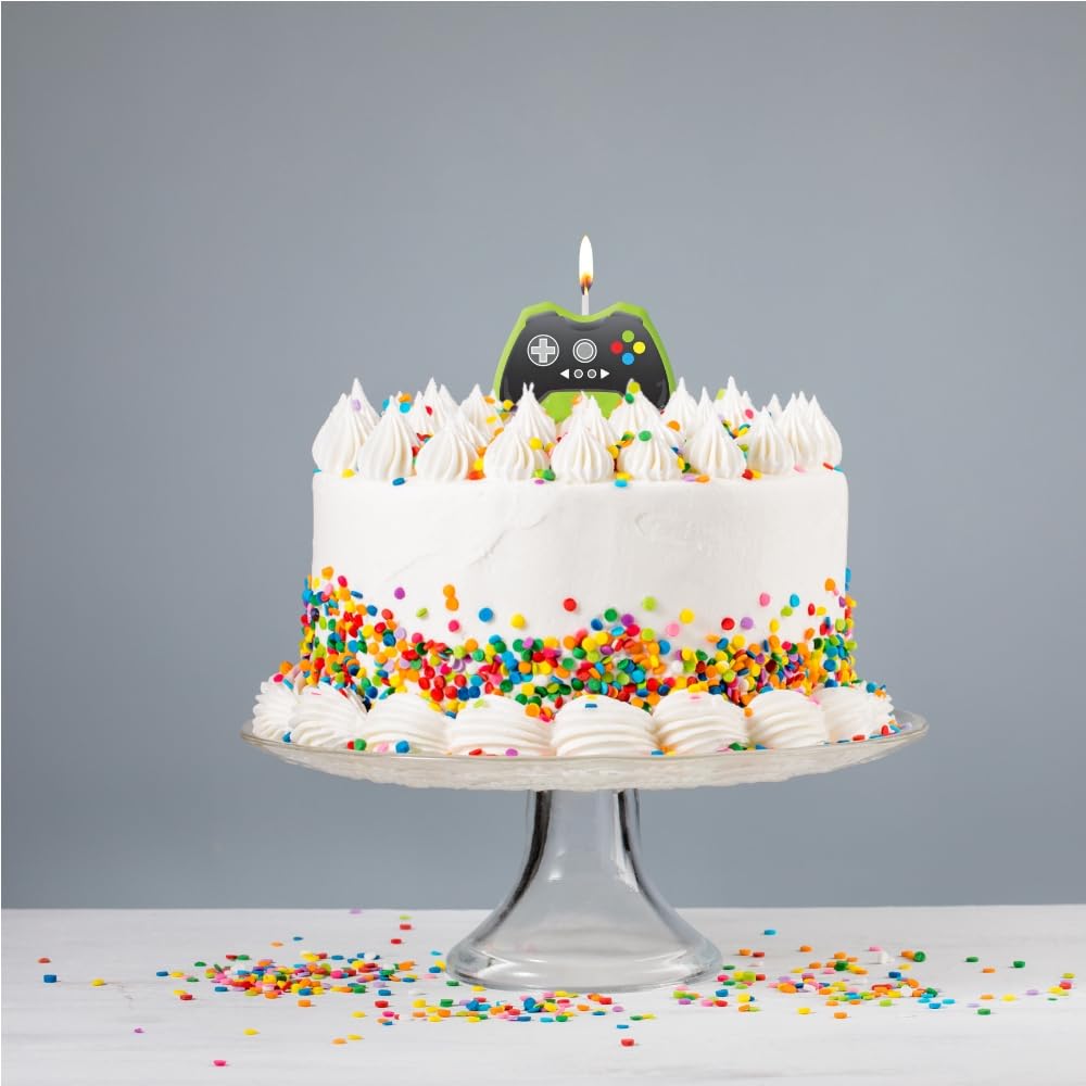 Foto 3 | Vela De Cumpleaños Amscan Level Up Green De 4,5 Cm Para Fiestas Temáticas - Venta Internacional.