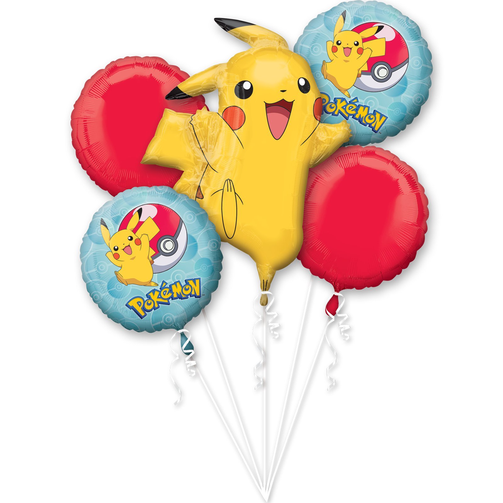 Foto 2 pulgar | Bouquet De Globos Amscan Pokemon (5 Globos De Aluminio) - Venta Internacional.