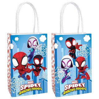 Foto 1 | Bolsas De Papel Kraft Impresas, 8.5 X 5.25 X 3 Pulgadas, 8 Piezas, Perfectas Para Fiestas, Regalos Y - Venta Internac