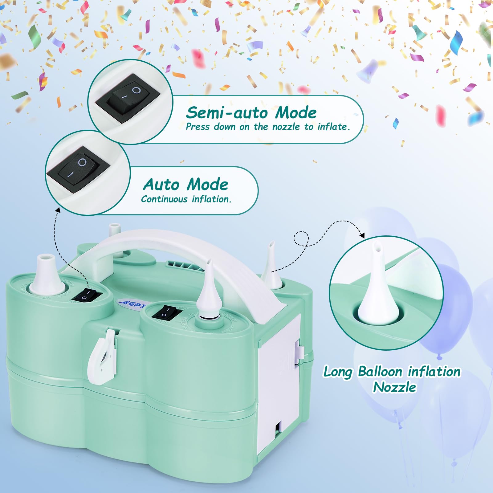 Foto 8 pulgar | Bomba de Aire Agptek de 600 w-Venta Internacional