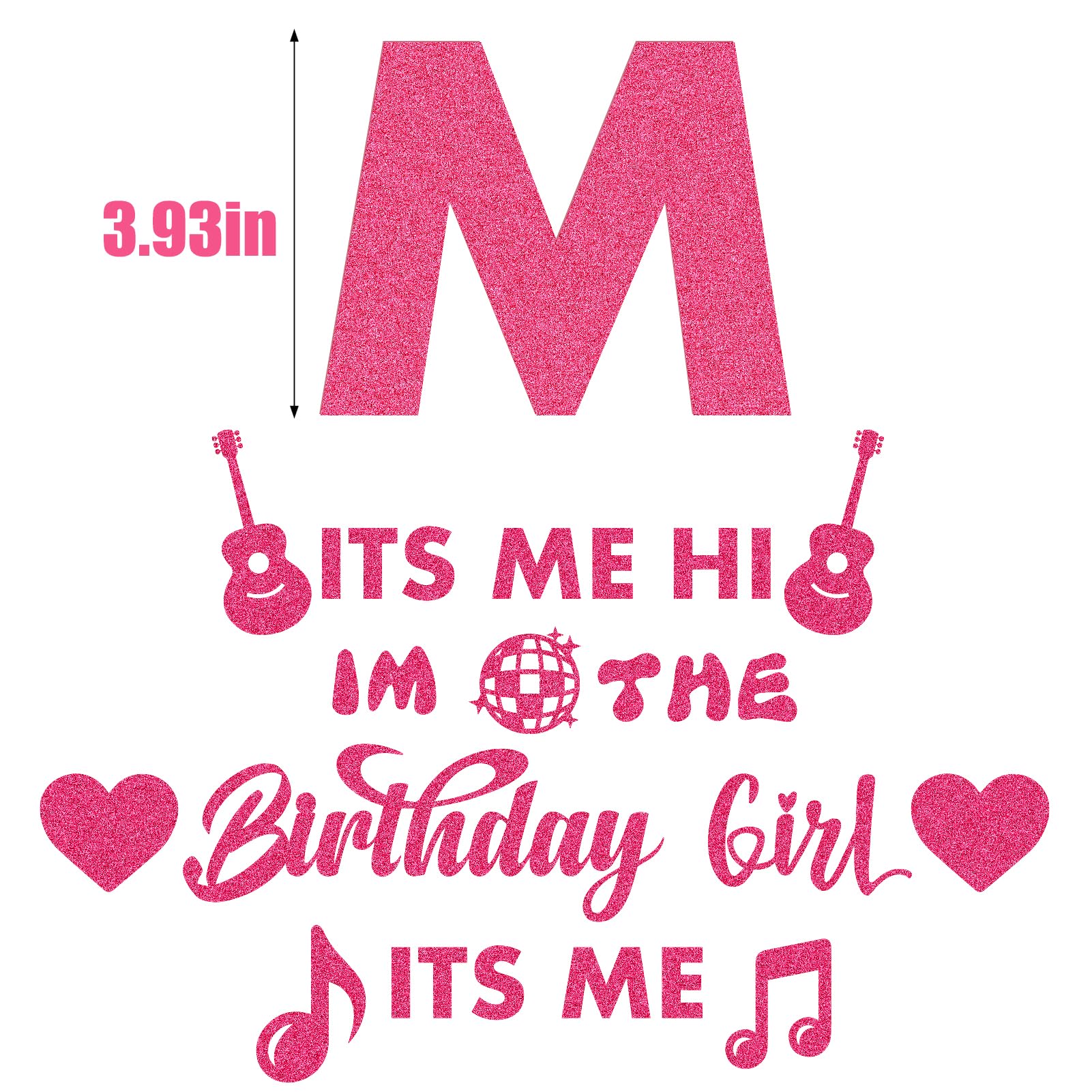 Foto 3 pulgar | Decoraciones Para Fiestas De Cumpleaños Palksky Its Me Hi Birthday Girl - Venta Internacional.