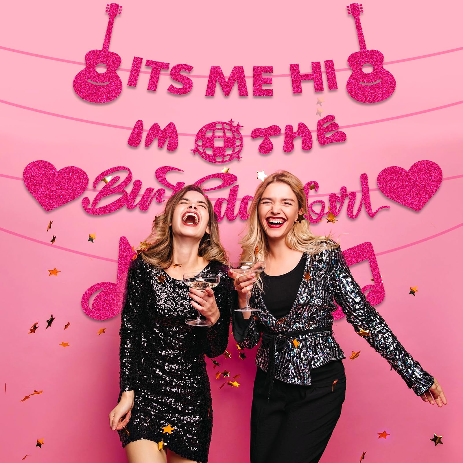 Foto 5 pulgar | Decoraciones Para Fiestas De Cumpleaños Palksky Its Me Hi Birthday Girl - Venta Internacional.