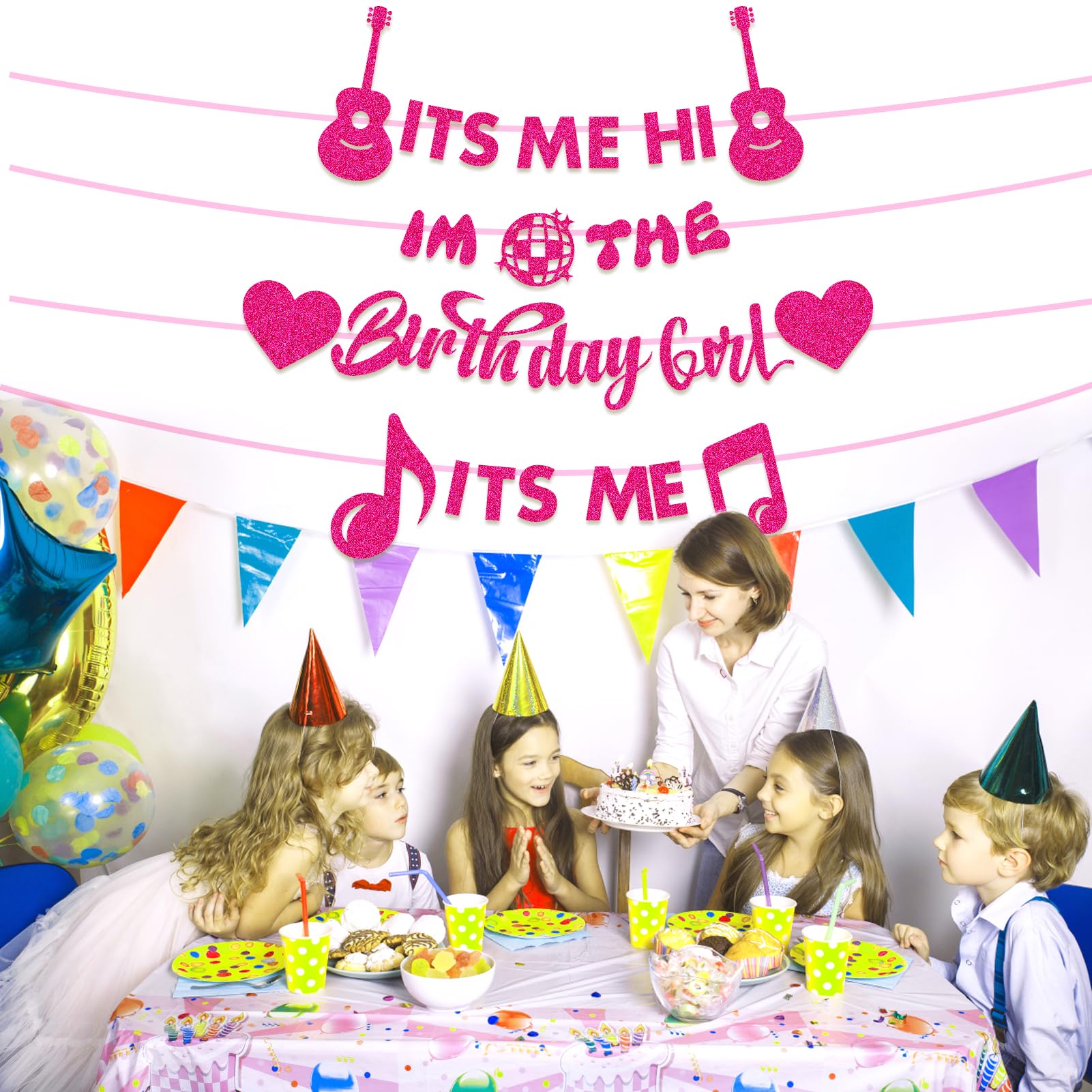 Foto 7 pulgar | Decoraciones Para Fiestas De Cumpleaños Palksky Its Me Hi Birthday Girl - Venta Internacional.