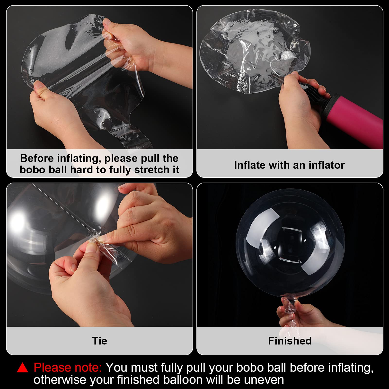 Foto 4 pulgar | Globos Sumind Bobo De Látex Transparente Para Decoración, 40 Unidades - Venta Internacional.