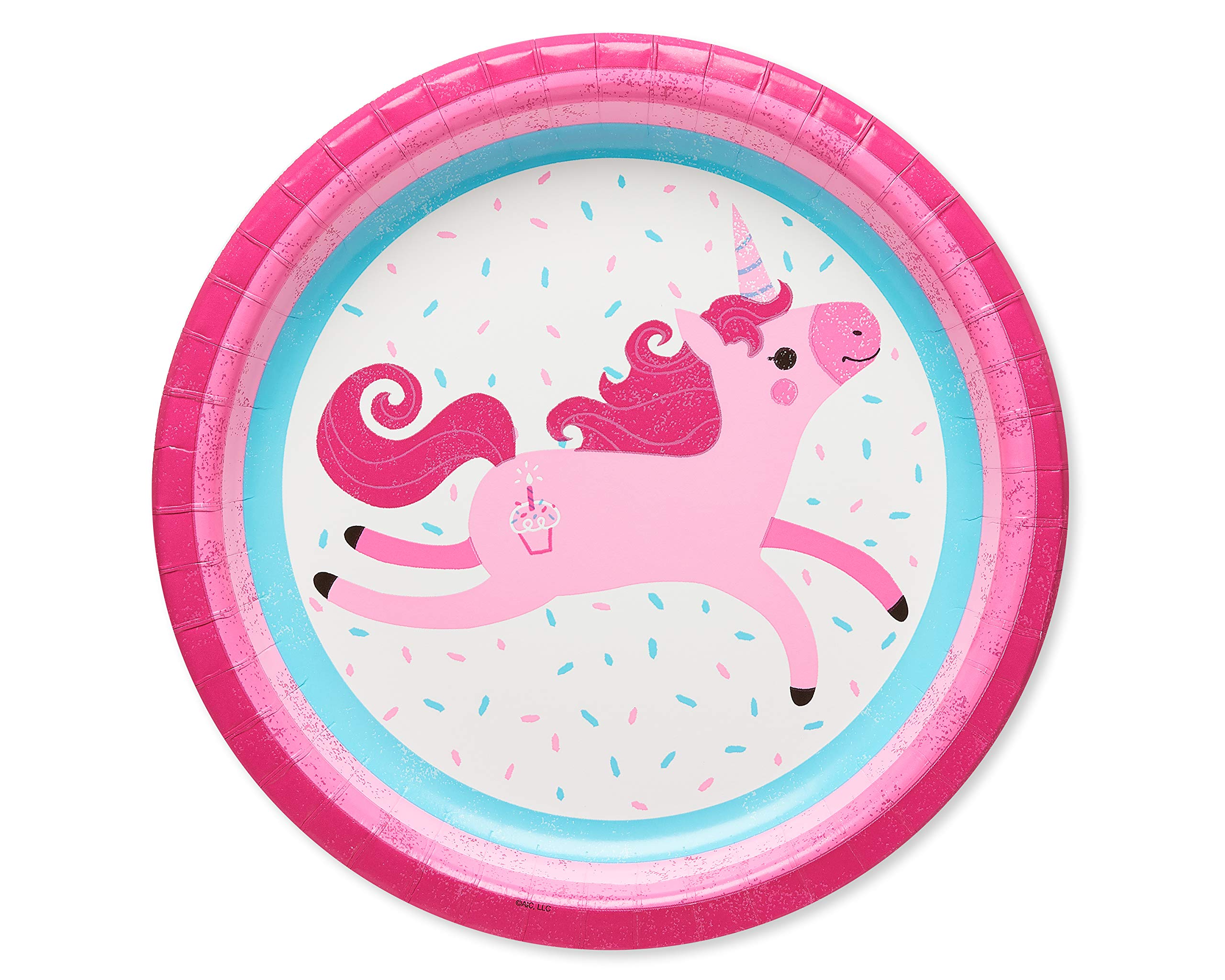 Foto 1 | Platos Llanos Con Diseño De Unicornio American Greetings, 40 Unidades - Venta Internacional.
