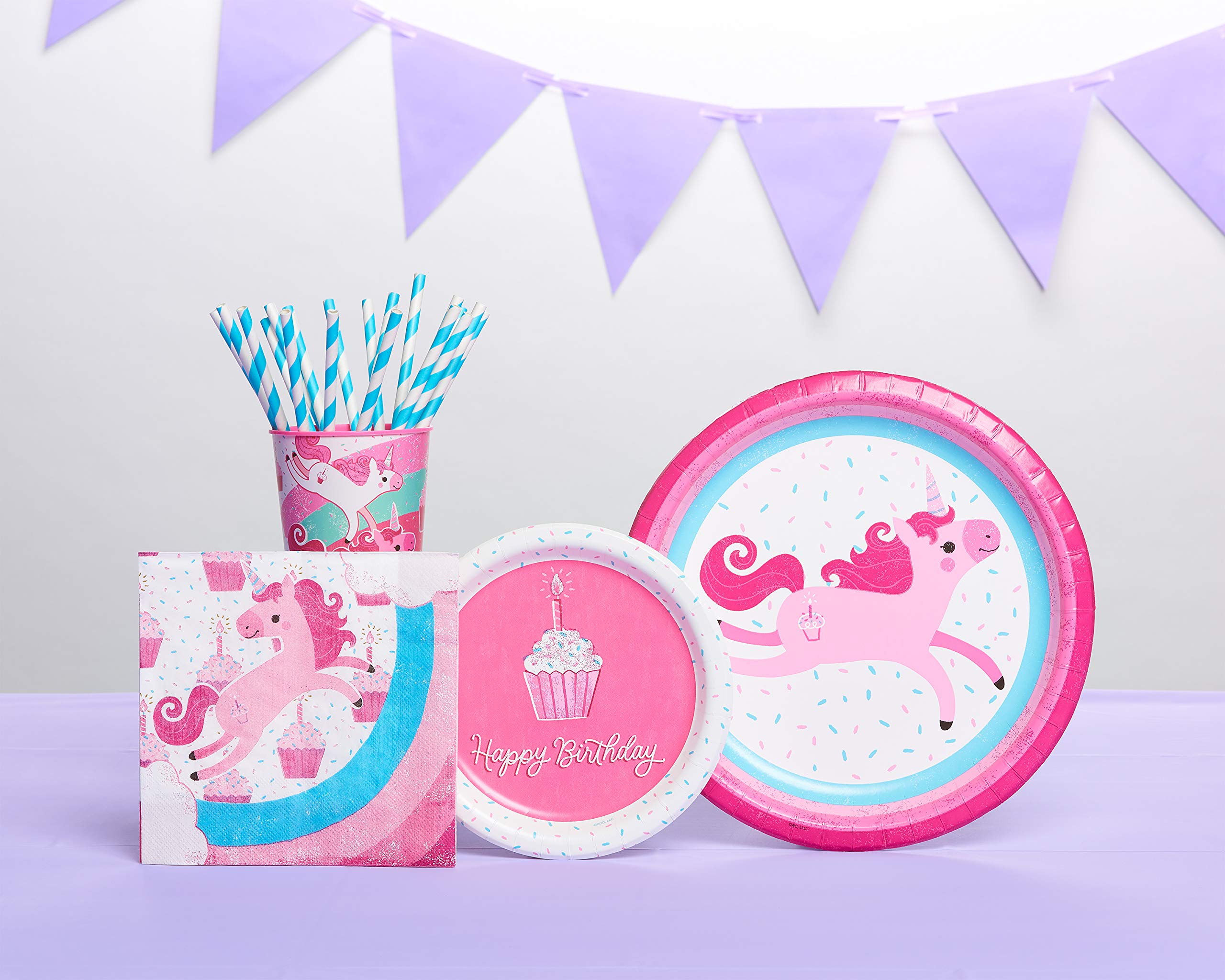 Foto 5 pulgar | Platos Llanos Con Diseño De Unicornio American Greetings, 40 Unidades - Venta Internacional.