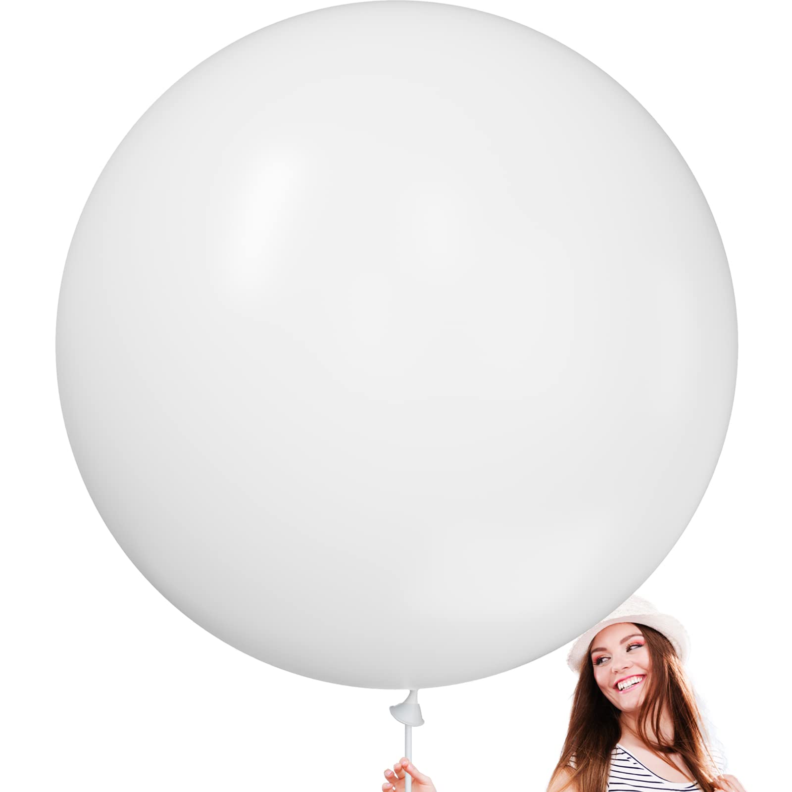 Foto 2 pulgar | Globo Partywoo Blanco Mate Para Guirnalda, 36 Cm, 4 Unidades - Venta Internacional.