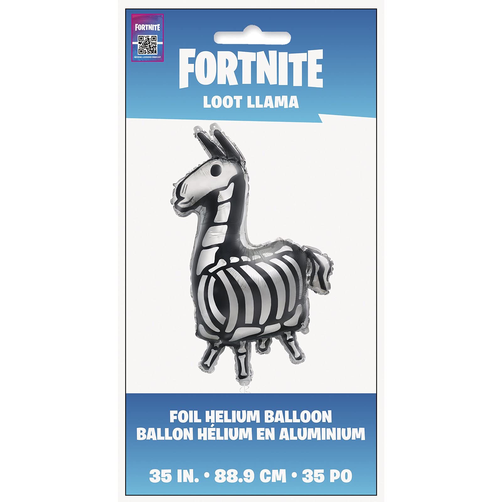 Foto 1 | Globo De Aluminio Único Fortnite Llama Giant, Negro Y Plateado, 35 Cm - Venta Internacional.