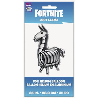 Foto 1 | Globo De Aluminio Único Fortnite Llama Giant, Negro Y Plateado, 35 Cm - Venta Internacional.