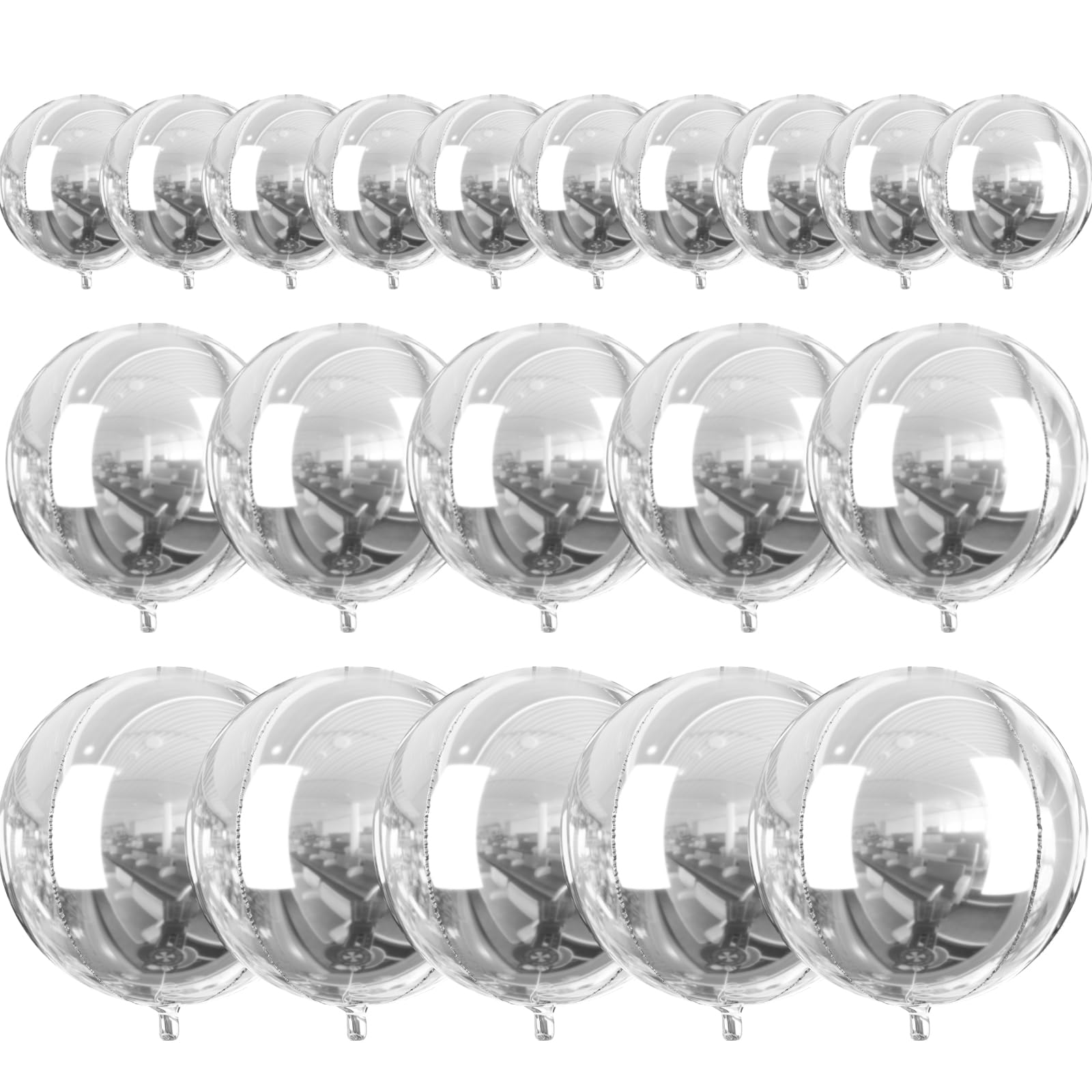 Foto 1 | Globos De Aluminio Partywoo Silver, 20 Unidades De Diferentes Tamaños Con Cinta - Venta Internacional.