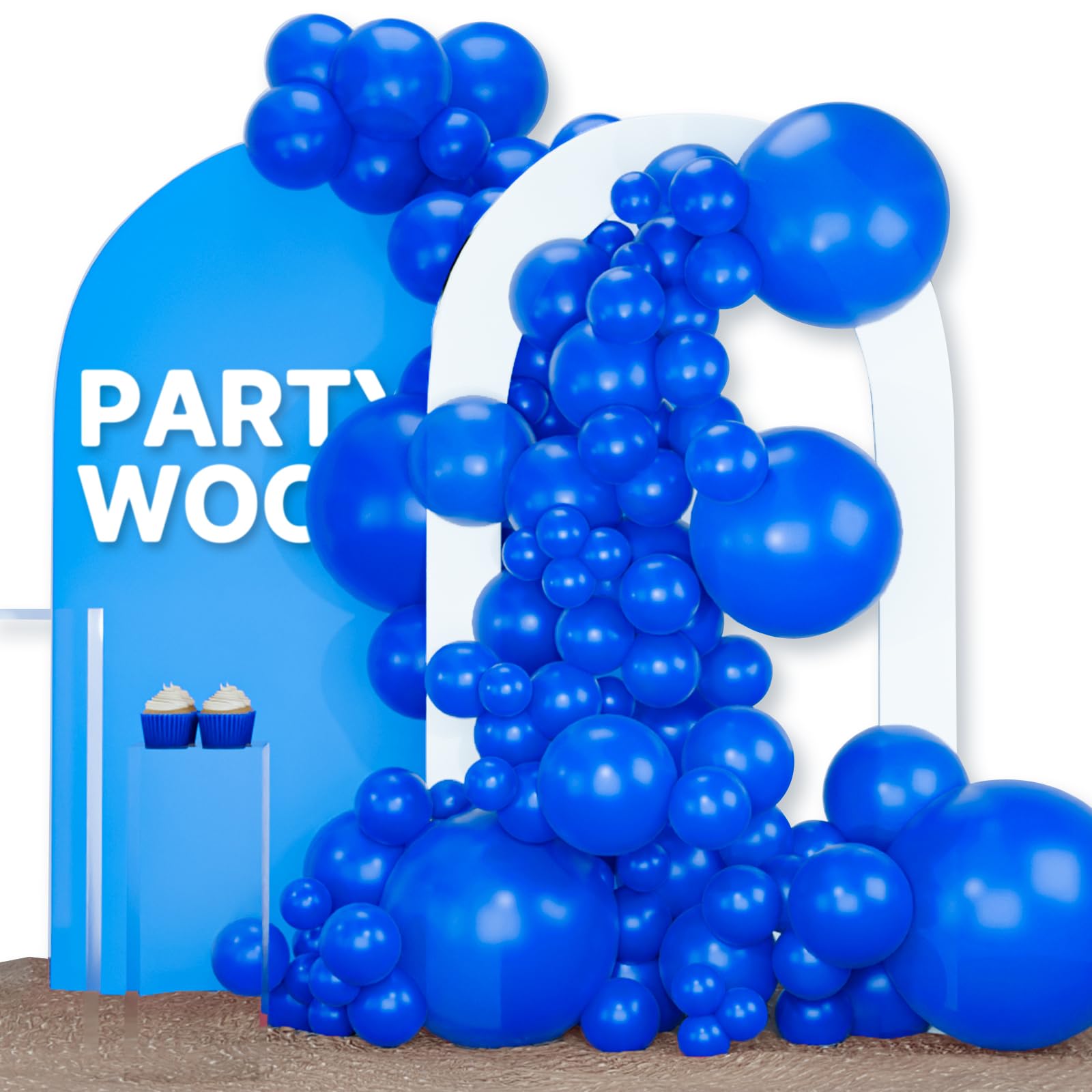 Foto 1 | Balloon Partywoo Royal Blue 120 Unidades De Diferentes Tamaños - Venta Internacional.