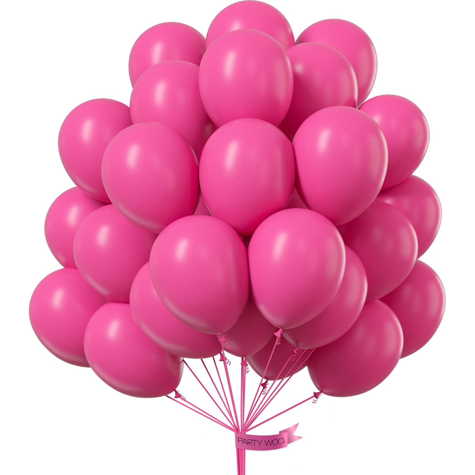 Globos Partywoo Magenta, 50 Unidades, 30 Cm, Color Rosa Intenso, Para Decoración - Venta Internacional.