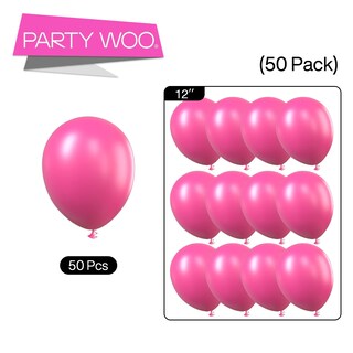 Foto 5 | Globos Partywoo Magenta, 50 Unidades, 30 Cm, Color Rosa Intenso, Para Decoración - Venta Internacional.