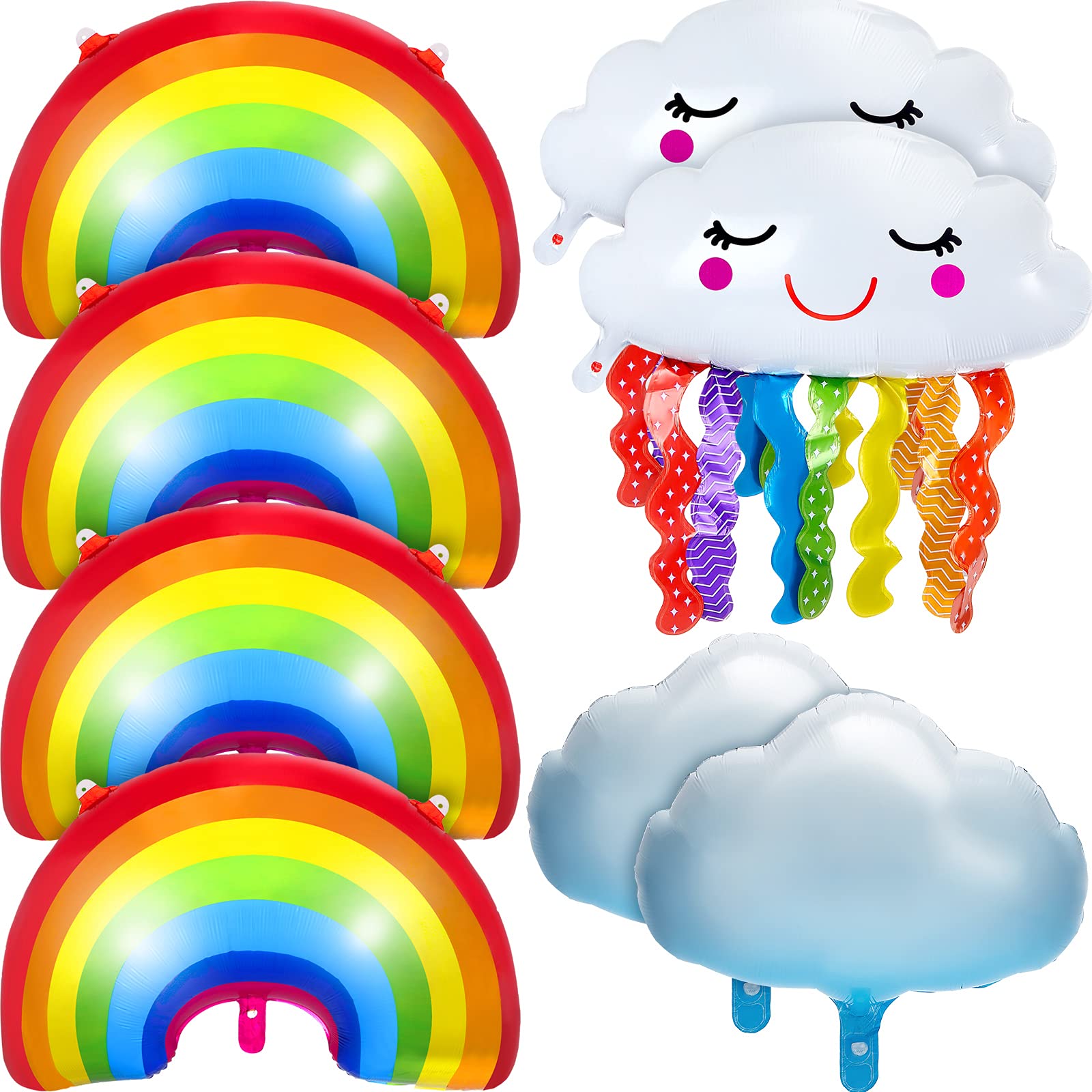 Foto 2 pulgar | Lámina De Aluminio Con Forma De Arco Iris Con Forma De Globo Skylety, 8 Piezas, Con Borlas - Venta Internacional.