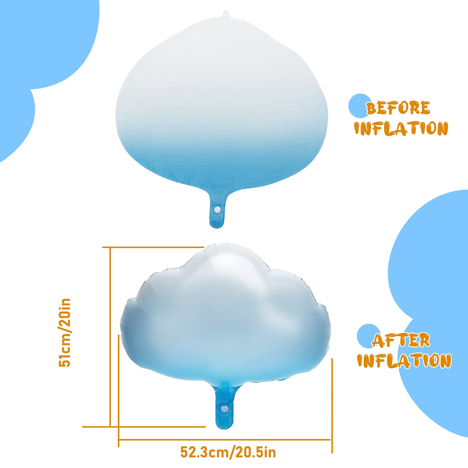 Foto 4 | Lámina De Aluminio Con Forma De Arco Iris Con Forma De Globo Skylety, 8 Piezas, Con Borlas - Venta Internacional.