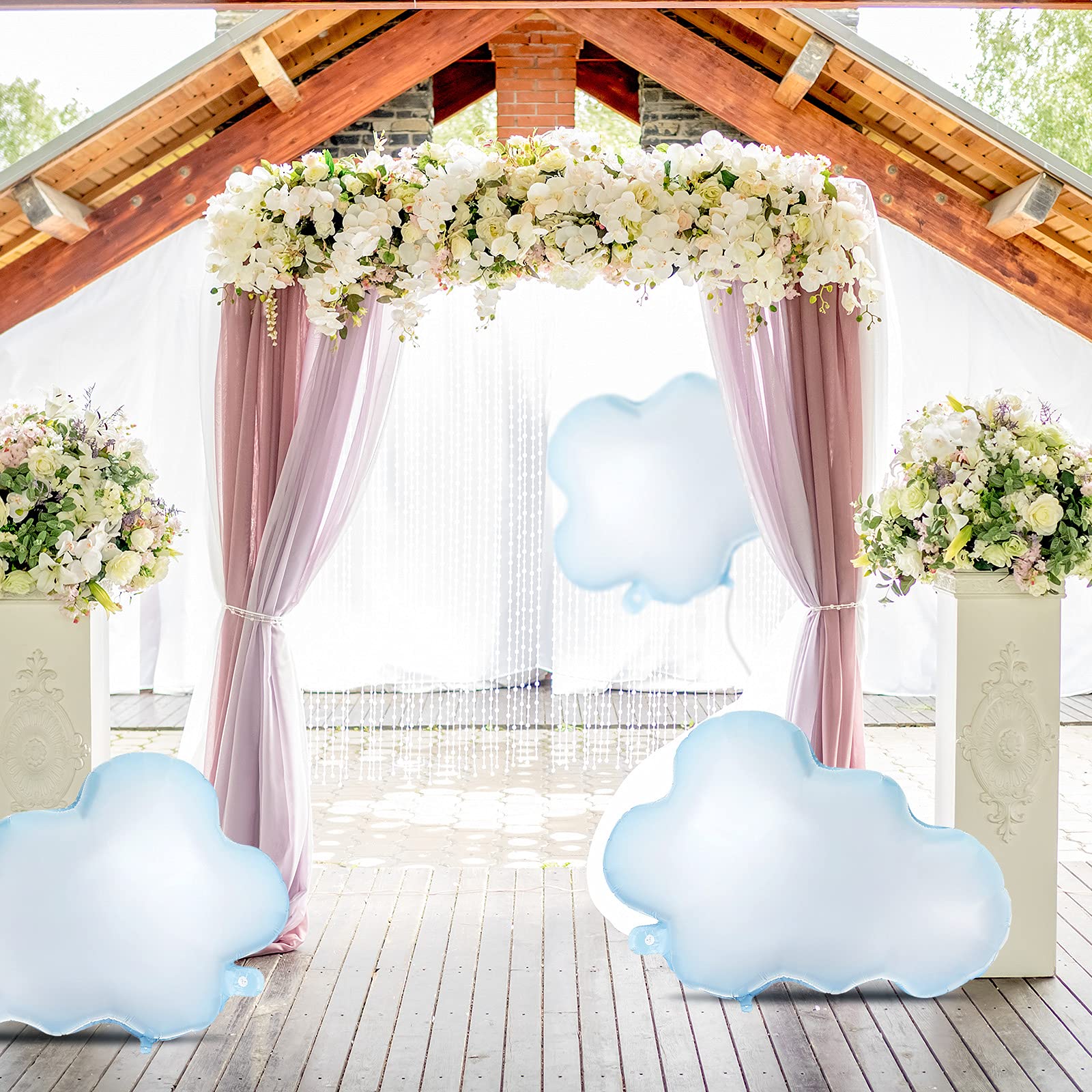Foto 6 pulgar | Globos De Aluminio Sumind White Cloud De 30 Cm X 53 Cm Para Fiestas, 6 Unidades - Venta Internacional.