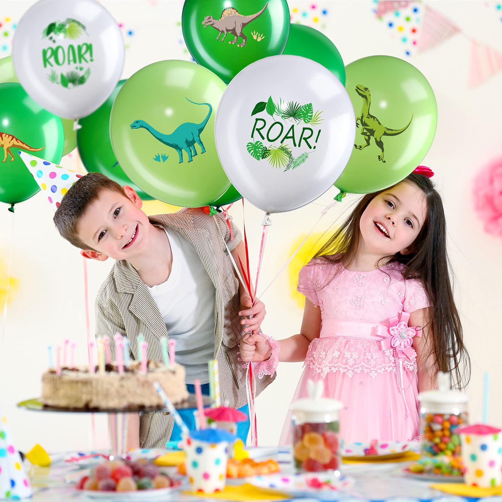 Foto 6 pulgar | Globos De Látex Zomiboo Dinosaur De 12 Pulgadas, 36 Unidades, Para Fiestas - Venta Internacional.