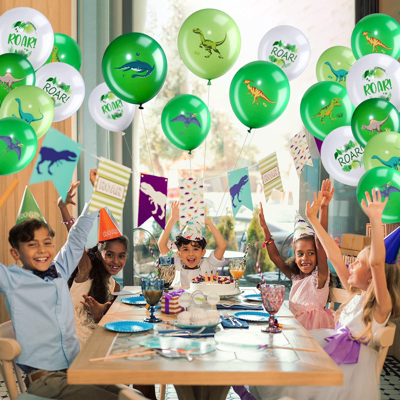 Foto 7 pulgar | Globos De Látex Zomiboo Dinosaur De 12 Pulgadas, 36 Unidades, Para Fiestas - Venta Internacional.