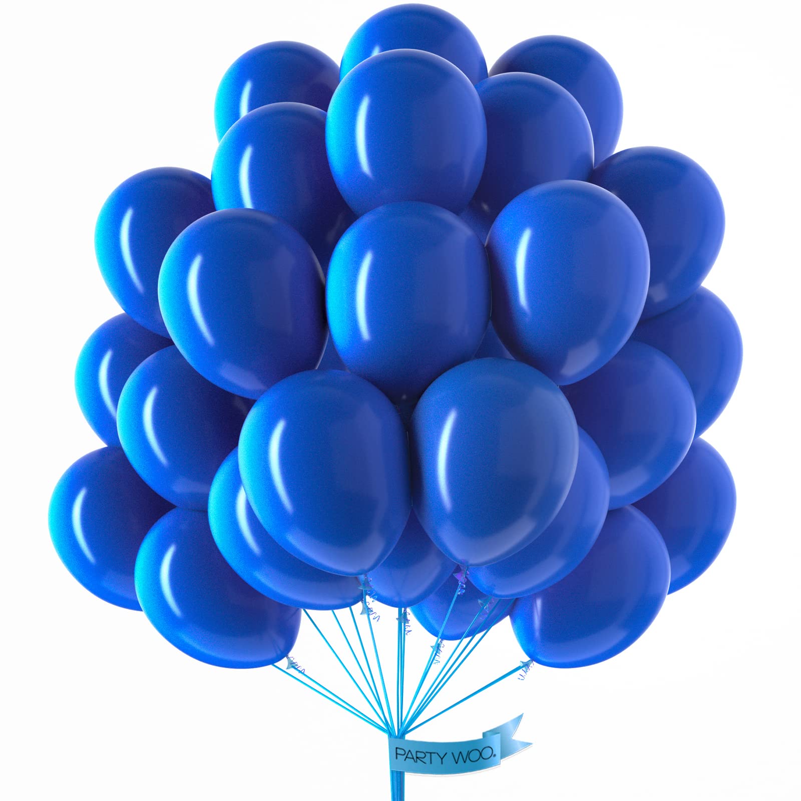 Globos Partywoo Azul Persa, 50 Unidades, 30 Cm, Látex Azul Oscuro - Venta Internacional.