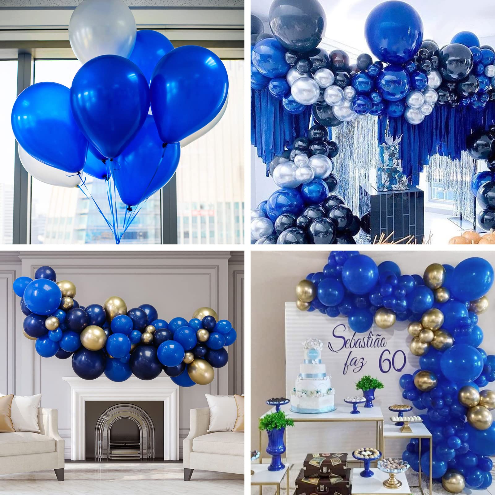 Foto 5 pulgar | Globos Partywoo Azul Persa, 50 Unidades, 30 Cm, Látex Azul Oscuro - Venta Internacional.
