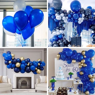 Foto 4 | Globos Partywoo Azul Persa, 50 Unidades, 30 Cm, Látex Azul Oscuro - Venta Internacional.