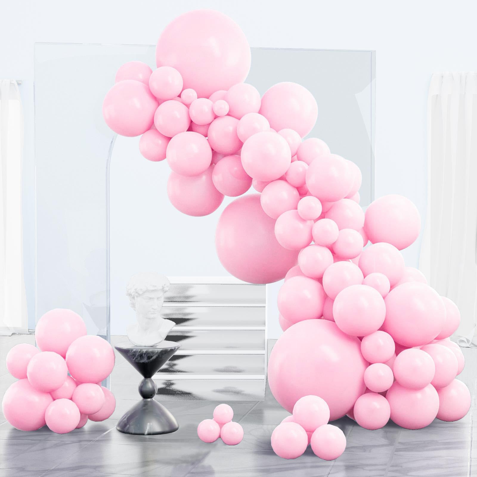 Foto 2 pulgar | Balloon Partywoo, Color Rosa Pastel, 85 Unidades, Diferentes Tamaños - Venta Internacional.