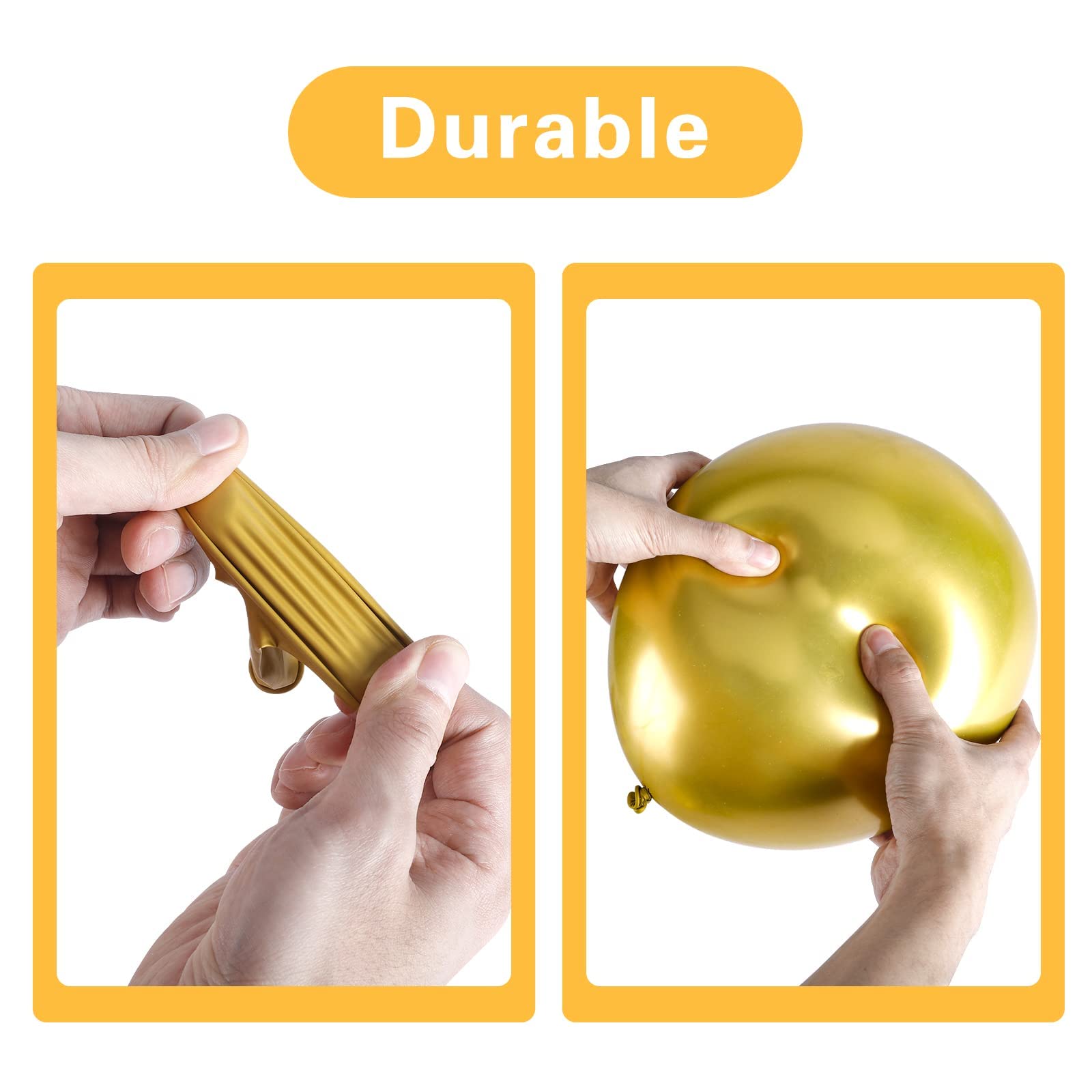 Foto 4 | Juego De Globos Rubfac Metallic Gold 92 Piezas Con Diferentes Tamaños - Venta Internacional.
