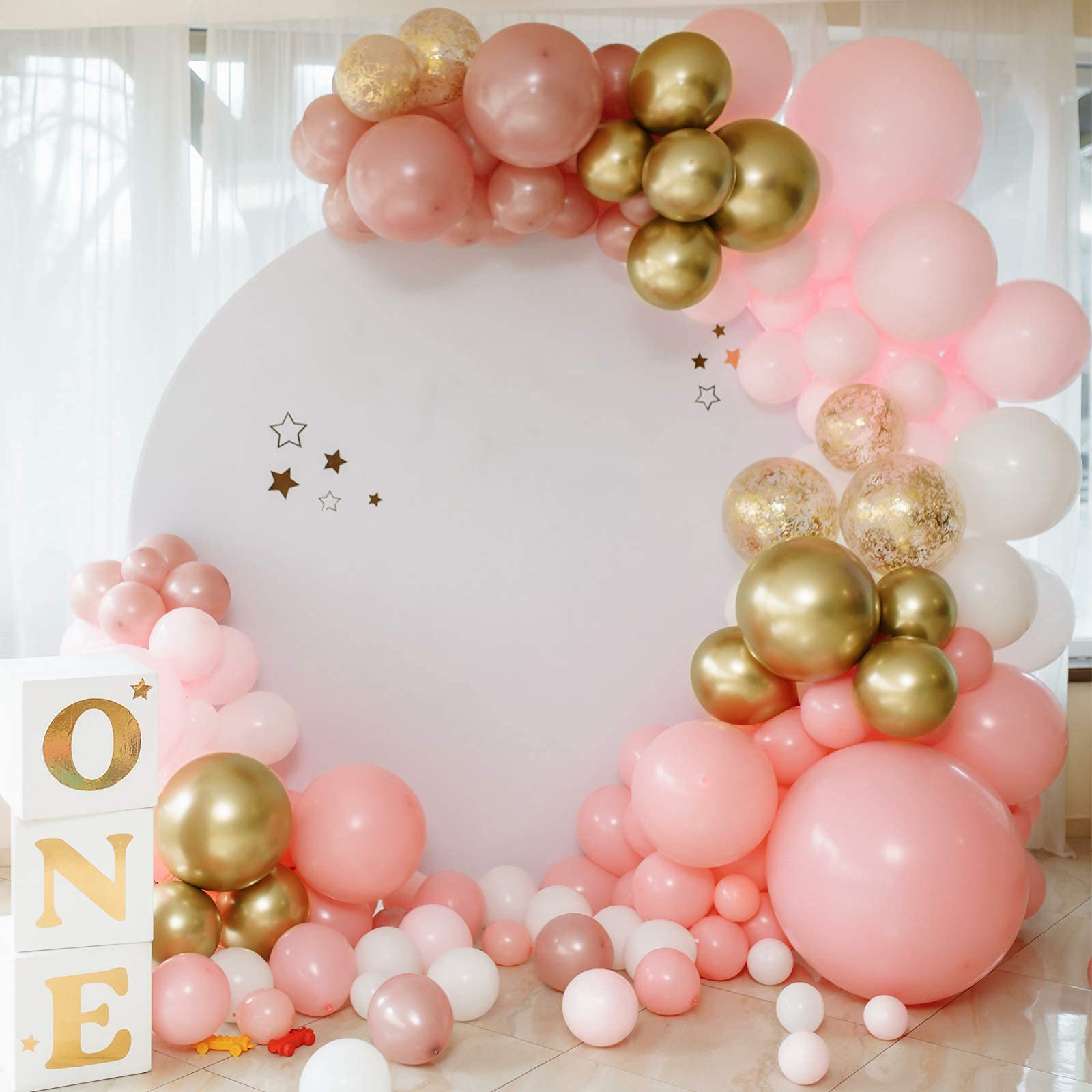 Foto 6 | Juego De Globos Rubfac Metallic Gold 92 Piezas Con Diferentes Tamaños - Venta Internacional.