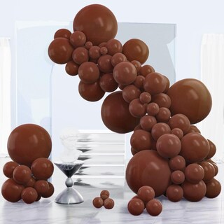 Foto 1 | Balloon Partywoo, Color Marrón Chocolate, 140 Unidades, Diferentes Tamaños - Venta Internacional.