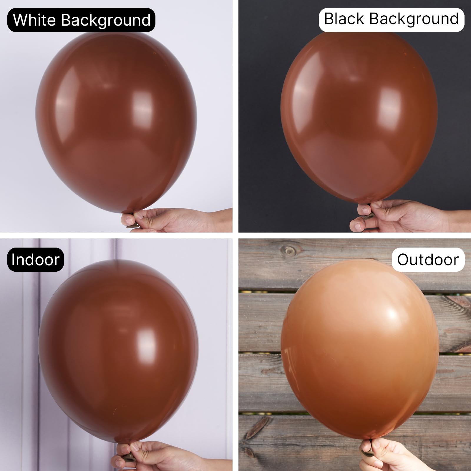 Foto 4 pulgar | Balloon Partywoo, Color Marrón Chocolate, 140 Unidades, Diferentes Tamaños - Venta Internacional.