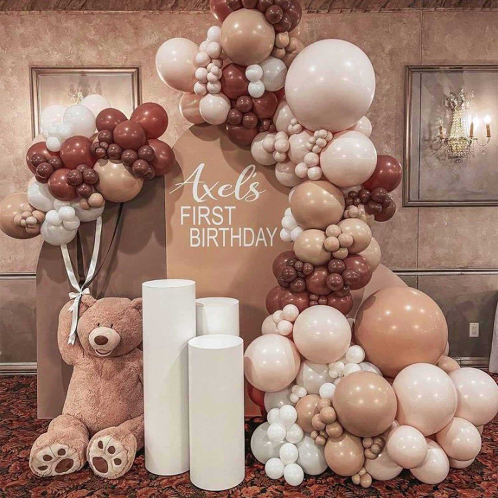 Foto 5 | Balloon Partywoo, Color Marrón Chocolate, 140 Unidades, Diferentes Tamaños - Venta Internacional.