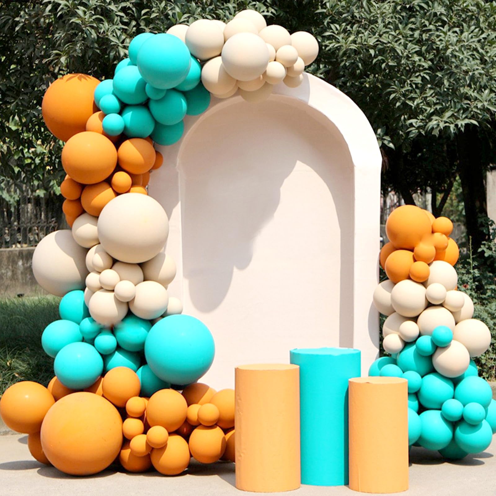 Foto 6 pulgar | Juego De Globos Rubfac De Látex Azul Turquesa, 129 Unidades Con Arco De Guirnalda - Venta Internacional.