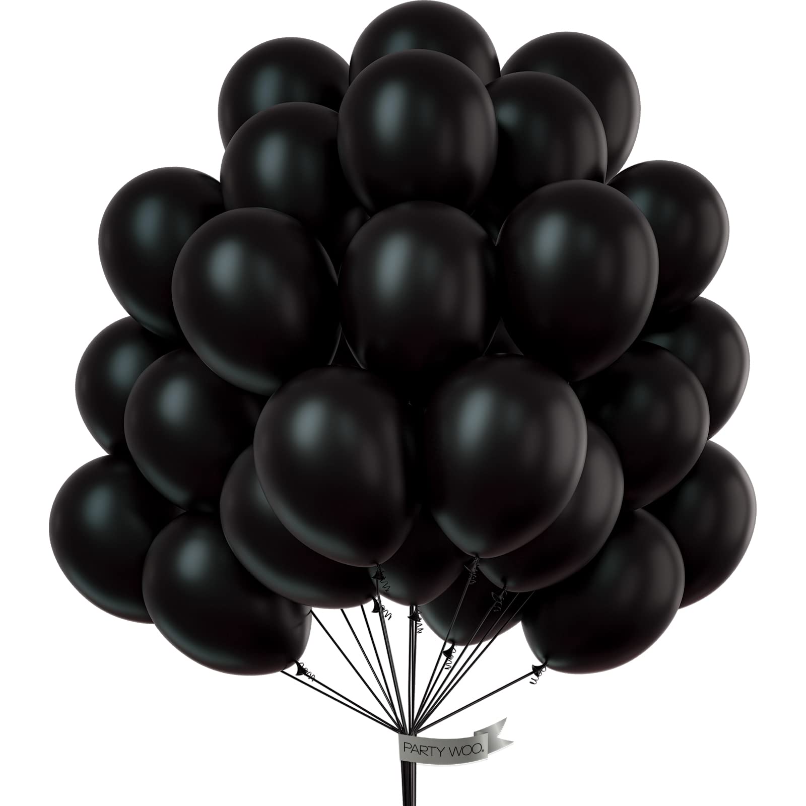 Foto 2 pulgar | Globos Partywoo, 50 Unidades, 30 Cm, Látex Negro Mate - Venta Internacional.