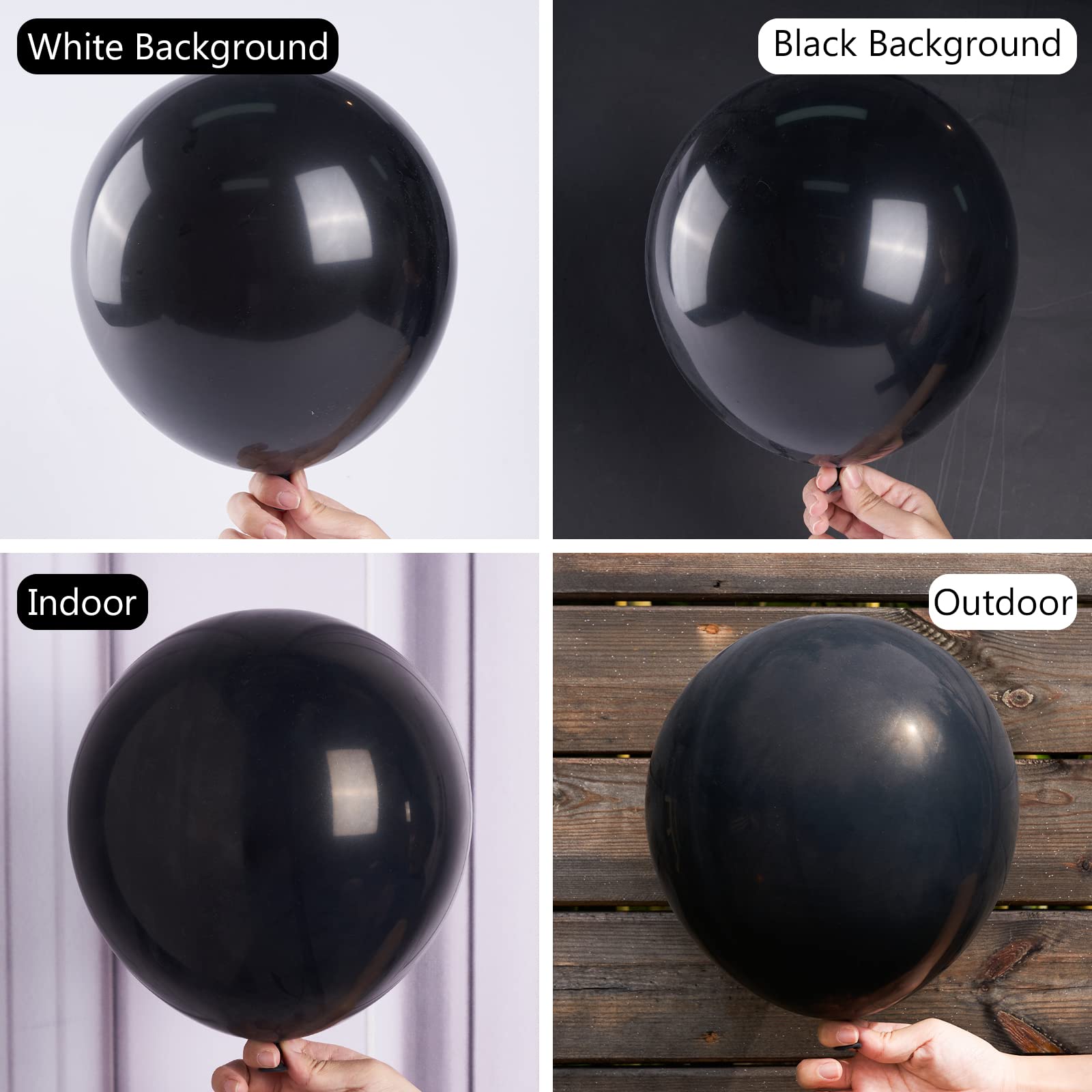 Foto 3 pulgar | Globos Partywoo, 50 Unidades, 30 Cm, Látex Negro Mate - Venta Internacional.