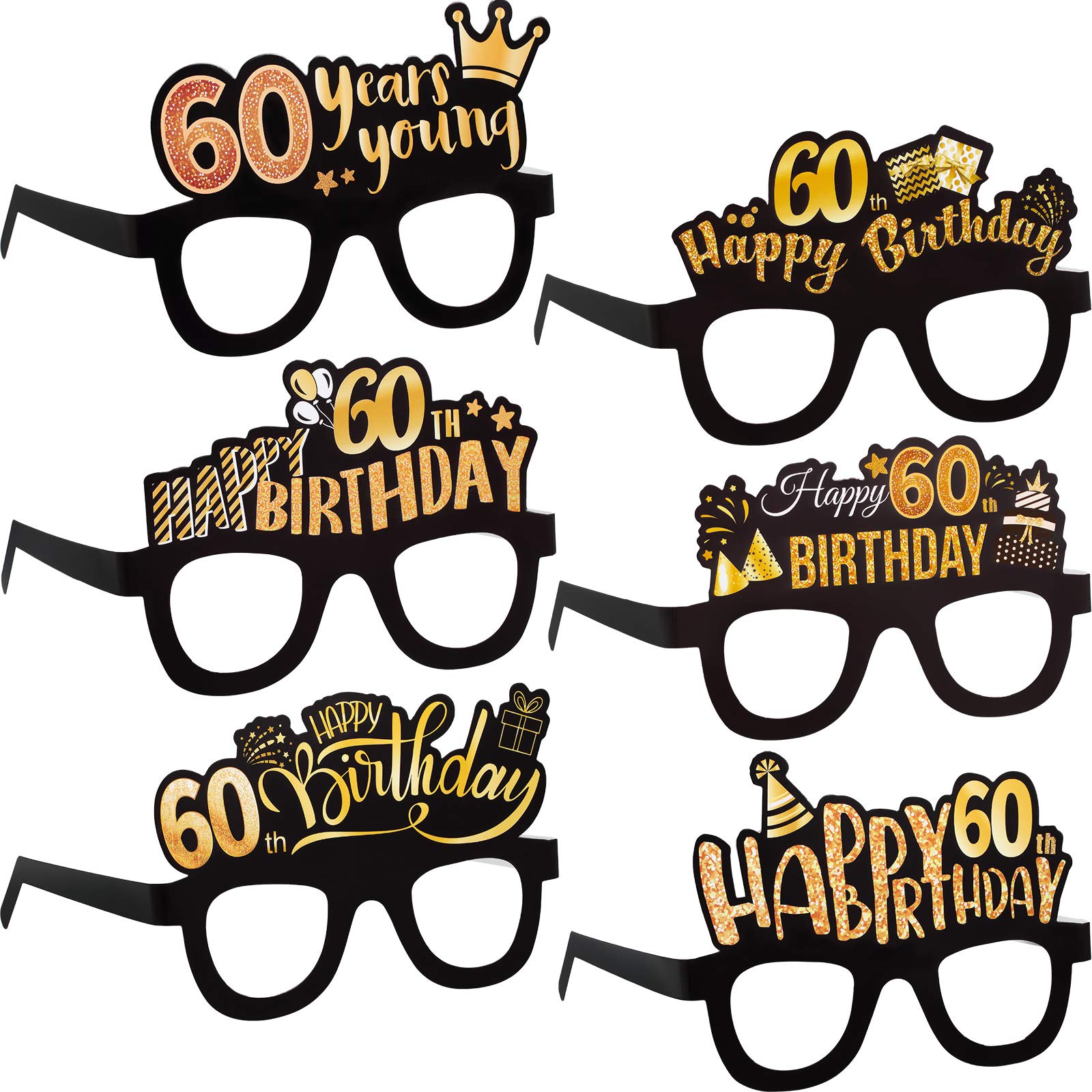 Foto 1 | Gafas De Sol De Cumpleaños Para Fiesta De 60 Cumpleaños De Sumind (24 Unidades) - Venta Internacional.