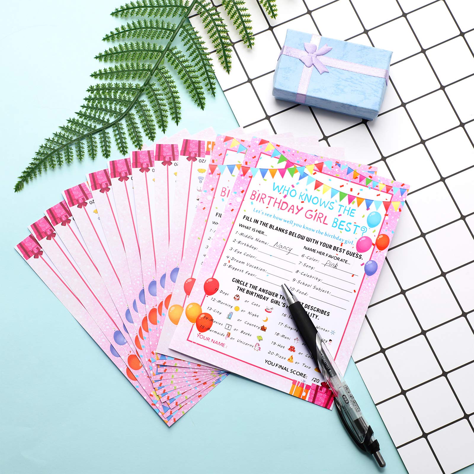 Foto 4 pulgar | Juego De Tarjetas Para Fiestas De Cumpleaños Skylety The Birthday Girl Best 50 Piezas - Venta Internacional.