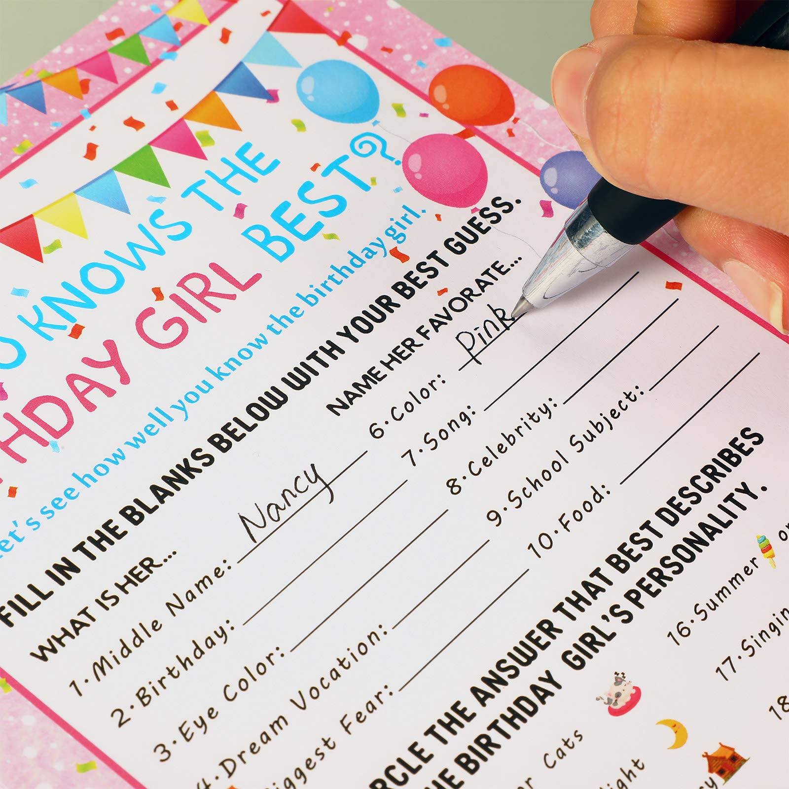 Foto 7 pulgar | Juego De Tarjetas Para Fiestas De Cumpleaños Skylety The Birthday Girl Best 50 Piezas - Venta Internacional.