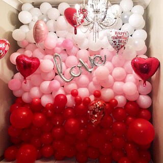 Foto 7 | Globos De Látex Rubfac, Rojo Rubí, 129 Unidades, Diferentes Tamaños, Con Kit - Venta Internacional.
