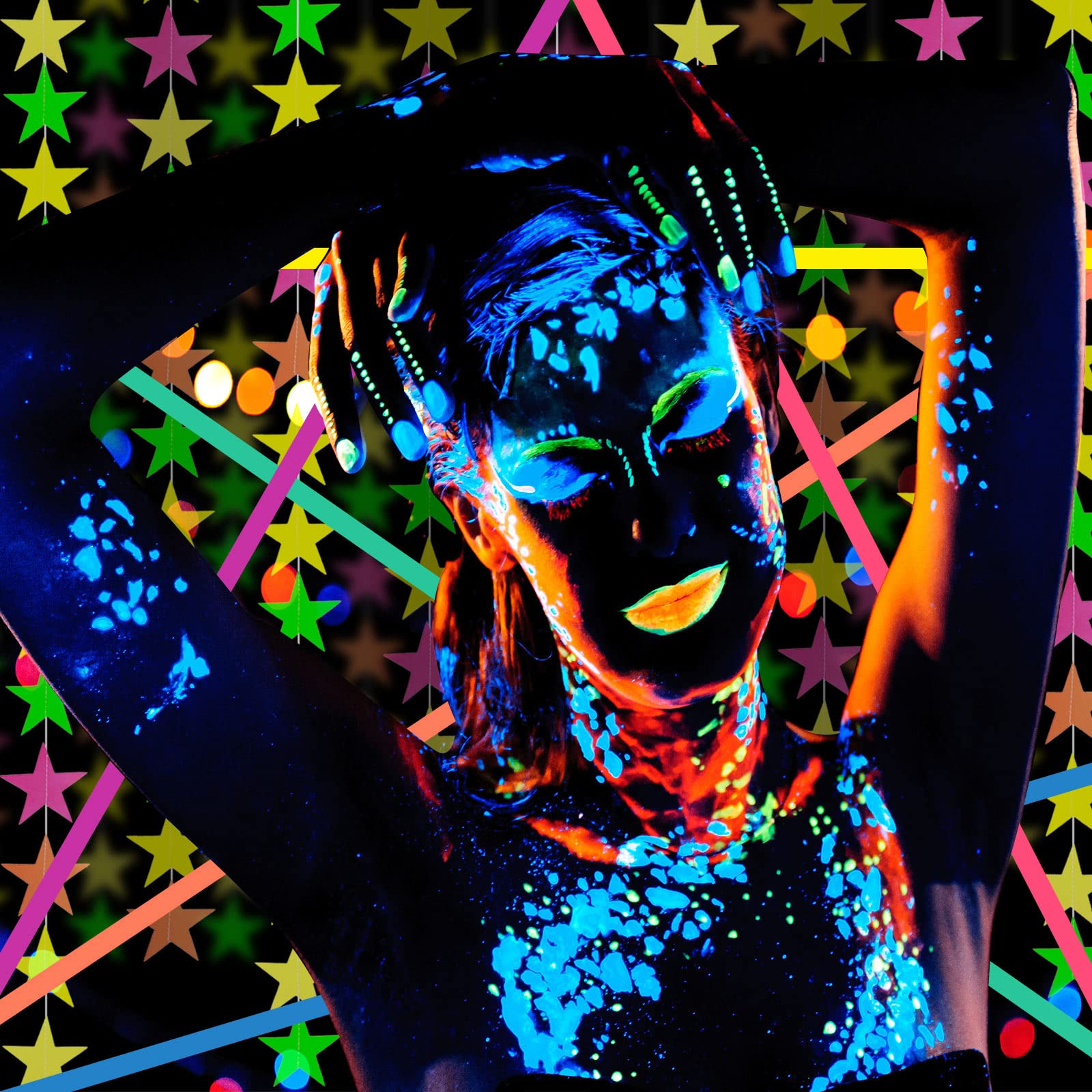 Foto 2 | Artículos De Fiesta Skylety Glow In The Dark Neon Con Globos - Venta Internacional.