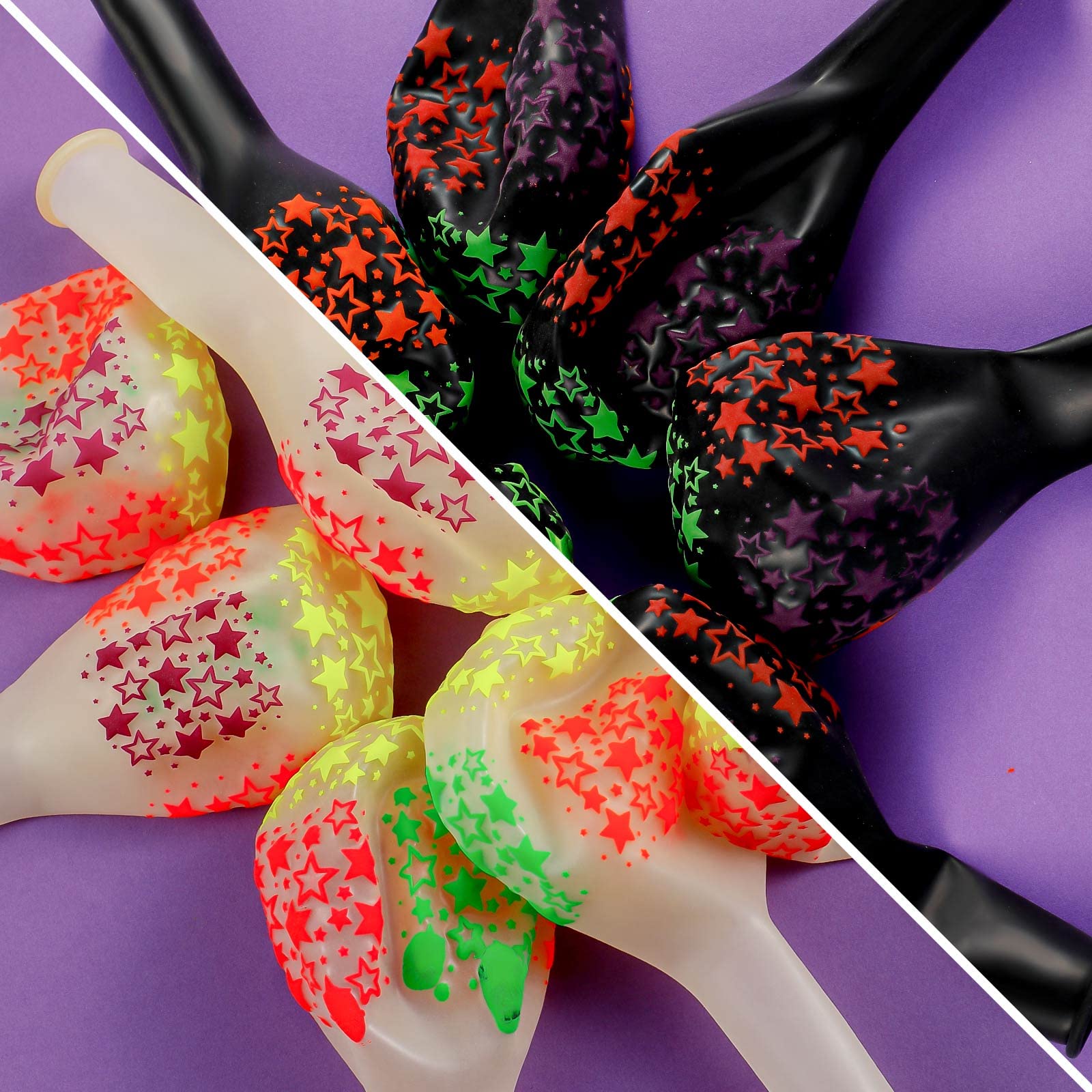 Foto 6 pulgar | Artículos De Fiesta Skylety Glow In The Dark Neon Con Globos - Venta Internacional.
