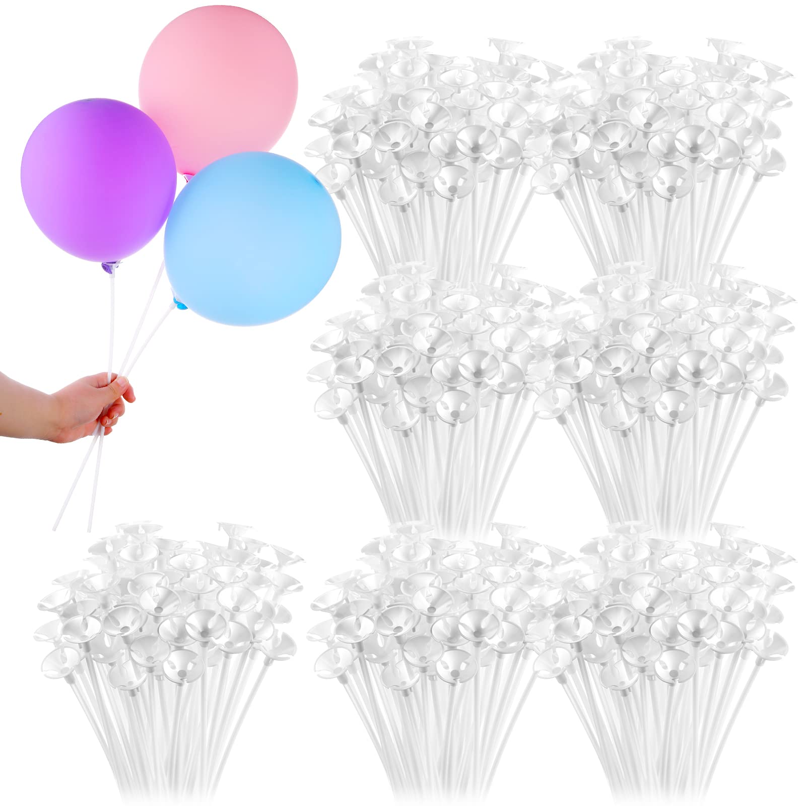 Foto 2 pulgar | Palitos De Plástico Para Globos Con Vasos, 600 Unidades, Para Decoración - Venta Internacional.