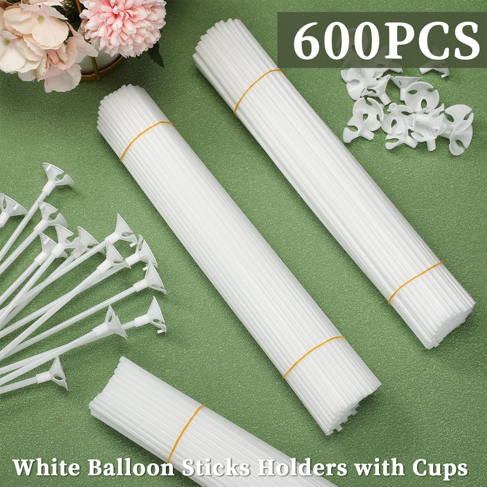 Foto 4 pulgar | Palitos De Plástico Para Globos Con Vasos, 600 Unidades, Para Decoración - Venta Internacional.