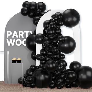 Foto 1 | Balloon Partywoo Black, 120 Unidades, Negro Mate, Diferentes Tamaños - Venta Internacional.