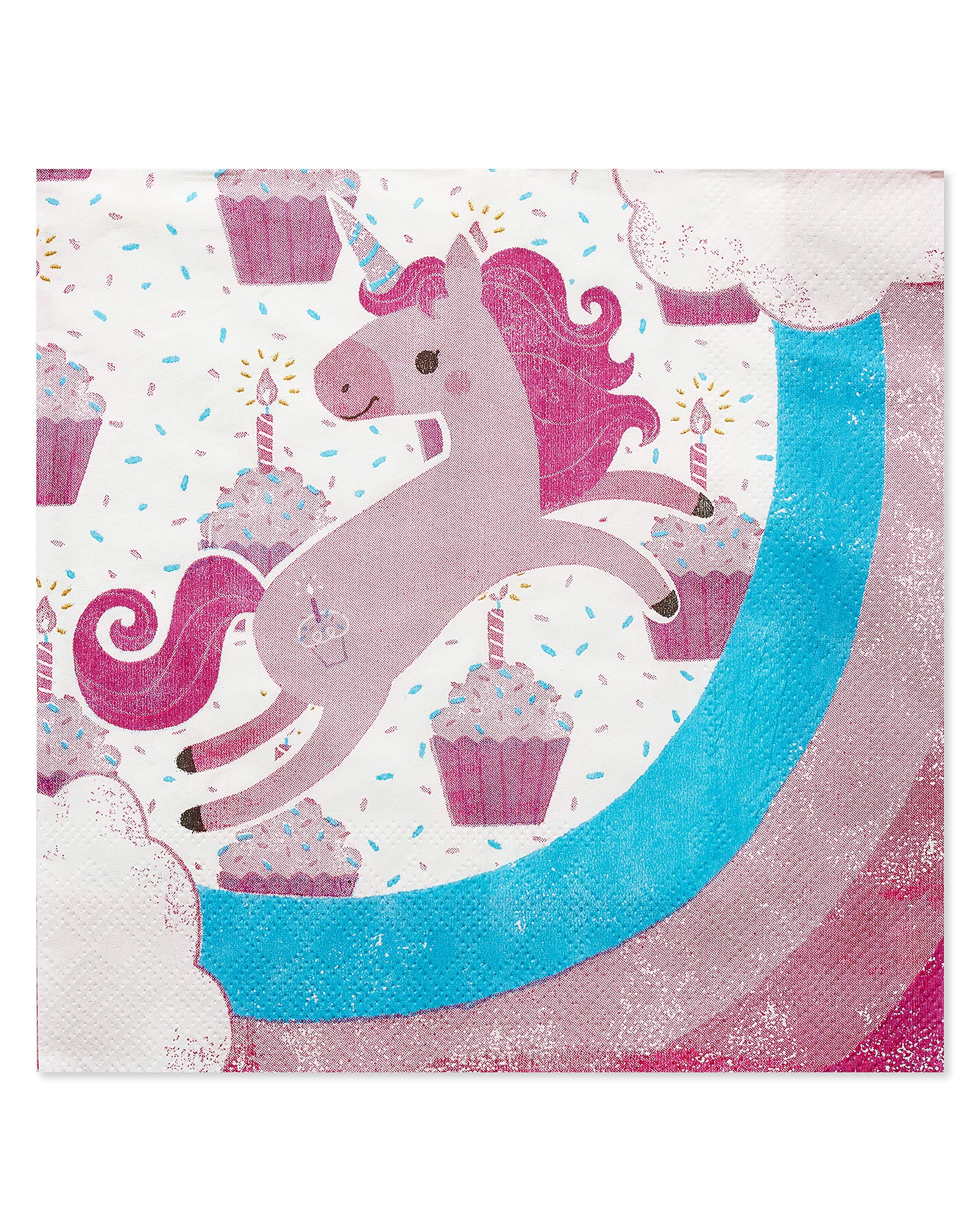 Foto 1 | Servilletas De Almuerzo Con Forma De Unicornio American Greetings De Party Supplies, 80 Unidades - Venta Internacional.