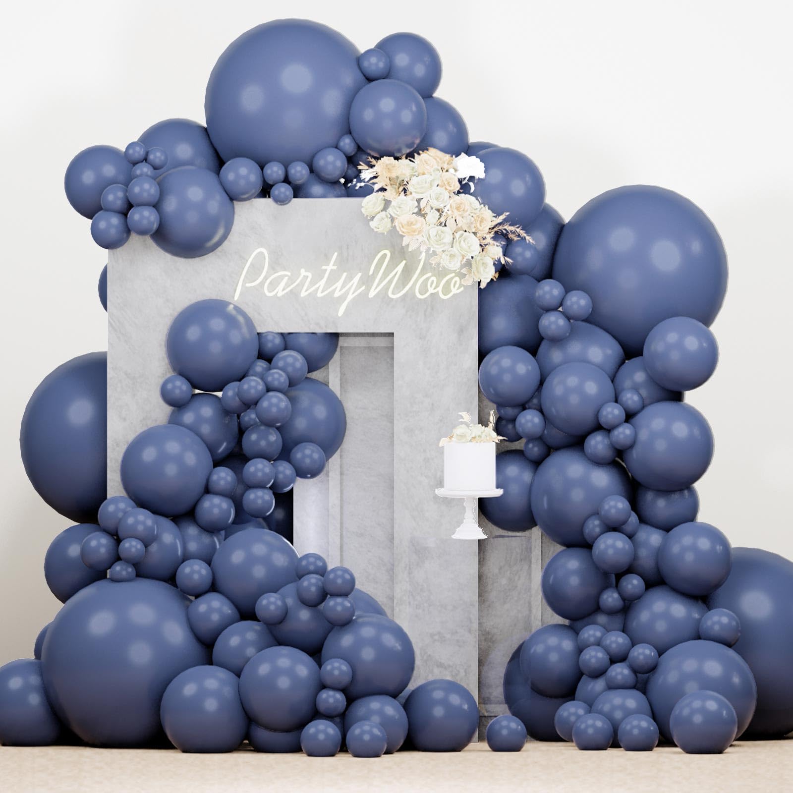 Foto 1 | Balloon Partywoo, Color Azul Oscuro, 138 Unidades, Diferentes Tamaños - Venta Internacional.