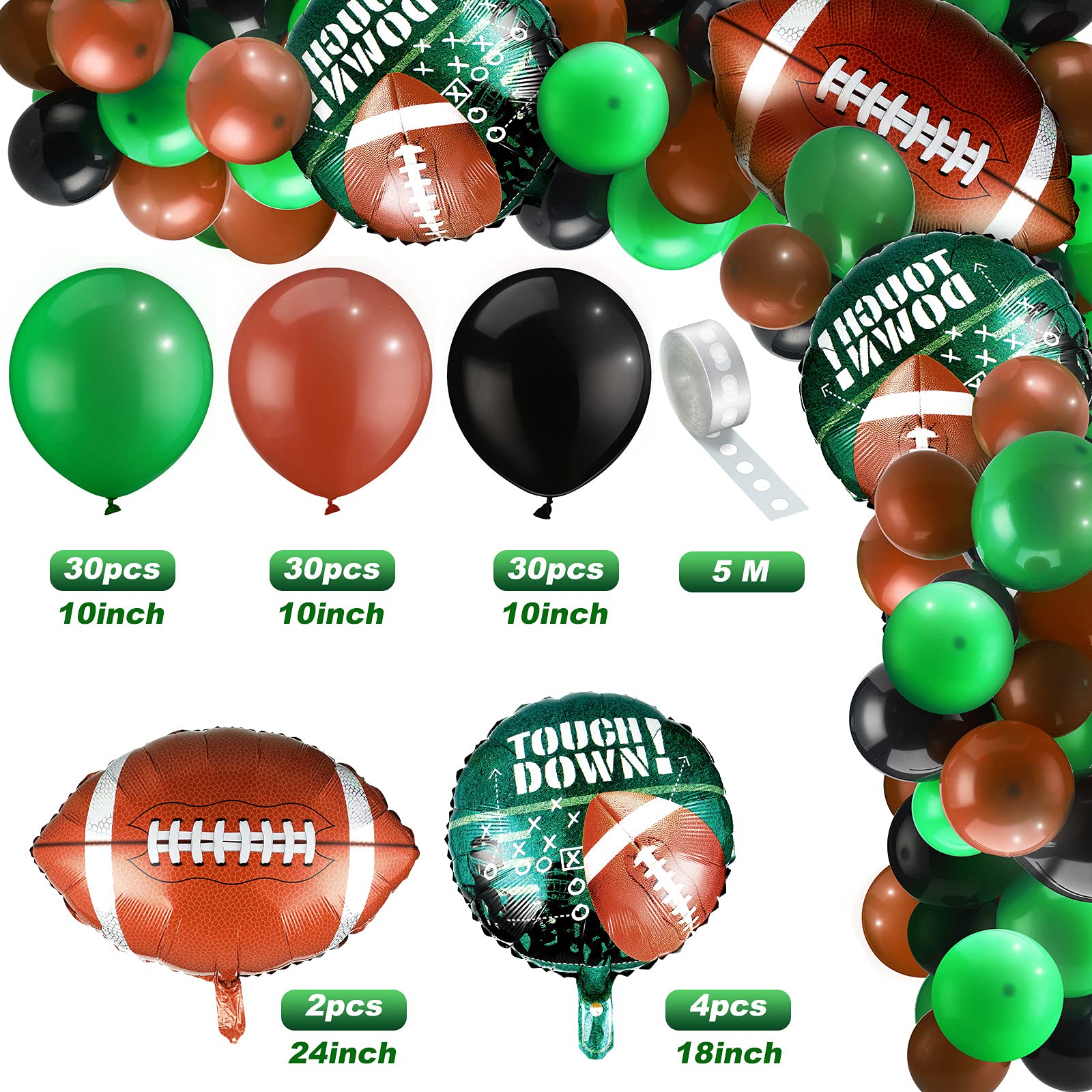 Foto 3 pulgar | Set De Globos De Fútbol Con Forma De Arco Skylety, 97 Unidades, Con 6 Globos De Campo - Venta Internacional.