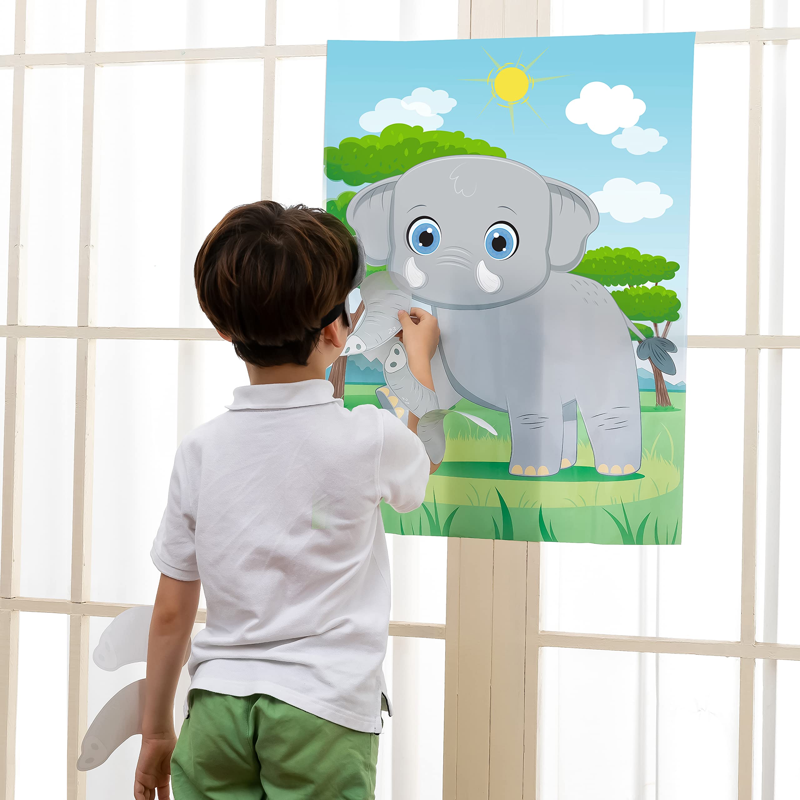 Foto 4 pulgar | Juego De Fiesta Joyin Pin The Nose On The Elephant Con Pegatinas - Venta Internacional.