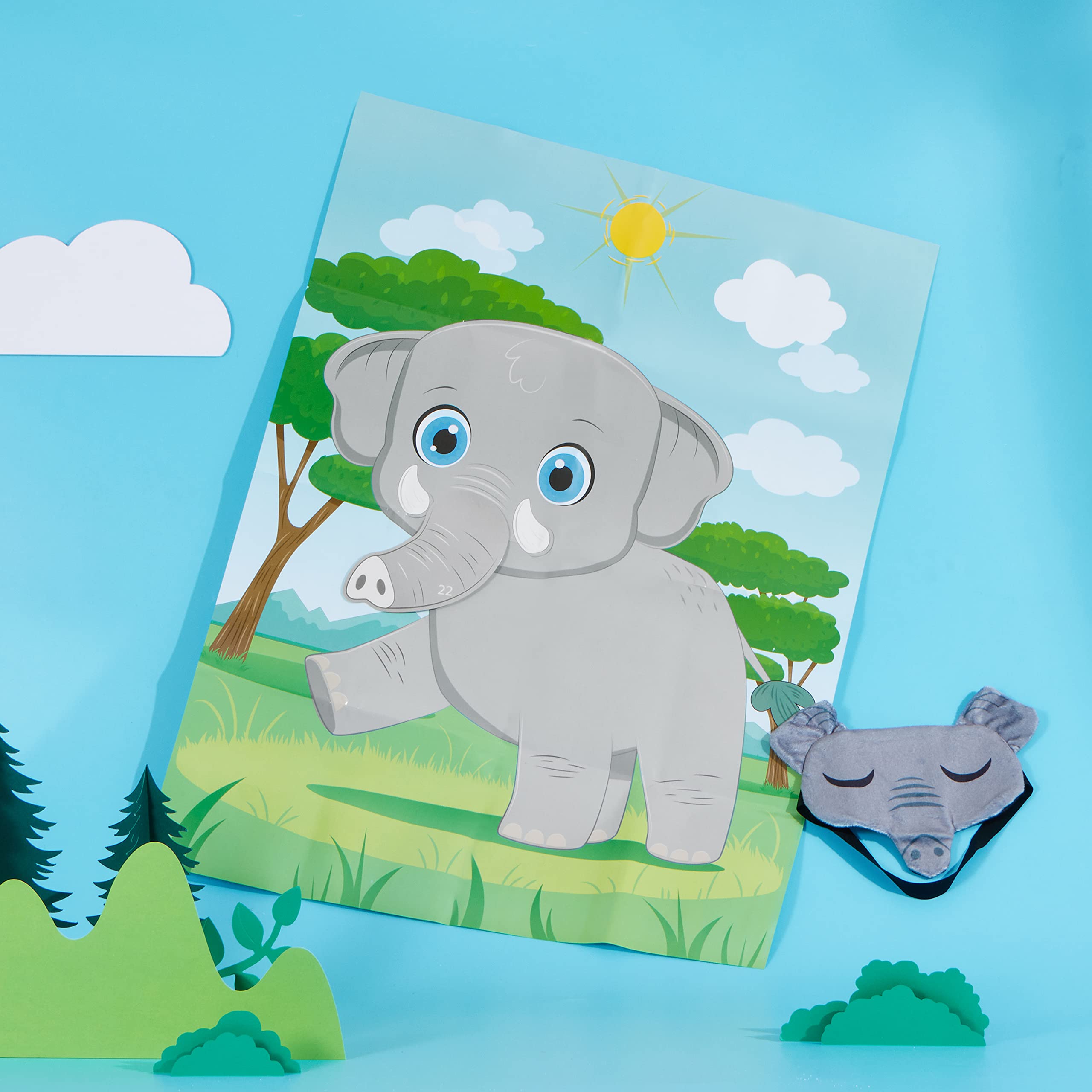 Foto 7 pulgar | Juego De Fiesta Joyin Pin The Nose On The Elephant Con Pegatinas - Venta Internacional.