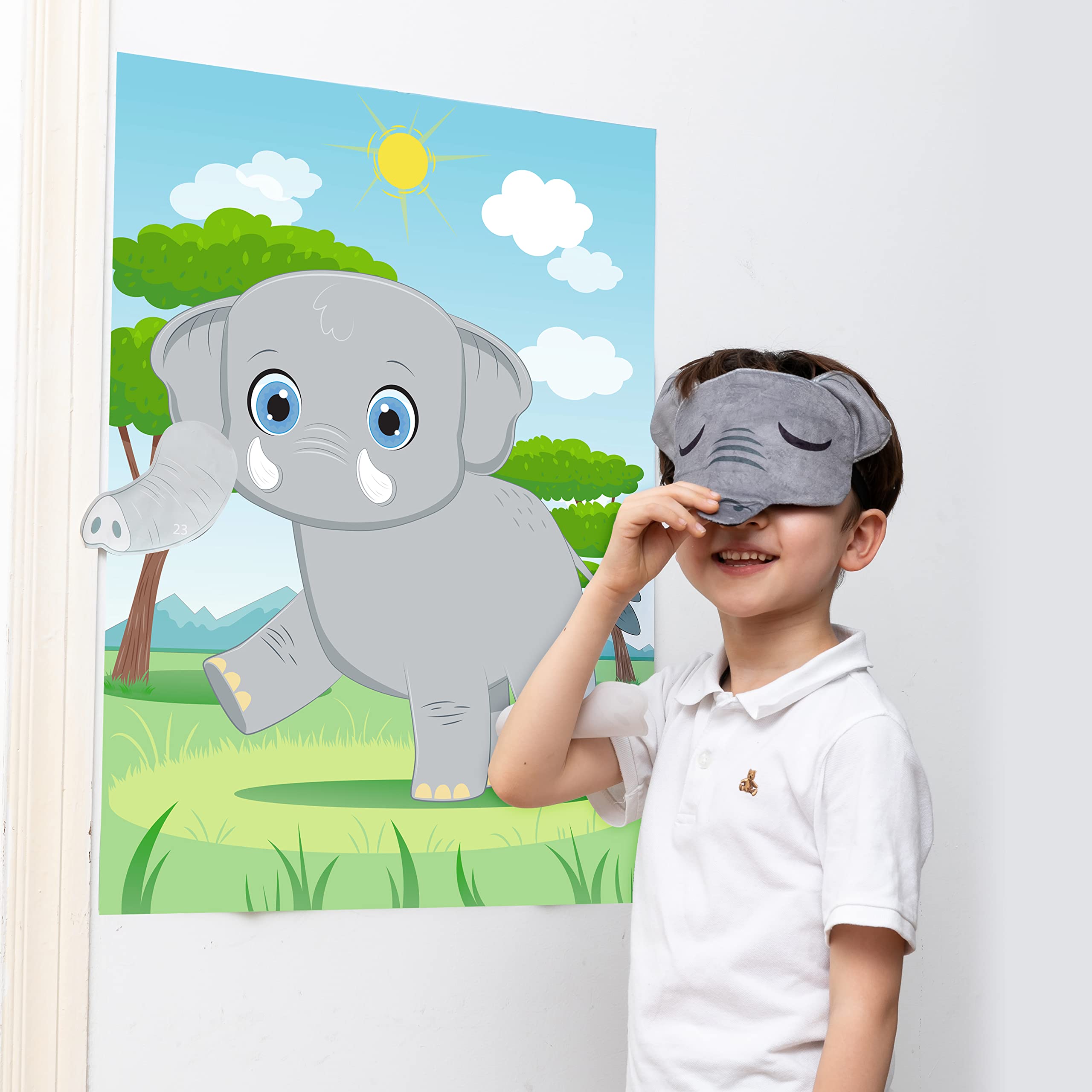 Foto 8 pulgar | Juego De Fiesta Joyin Pin The Nose On The Elephant Con Pegatinas - Venta Internacional.
