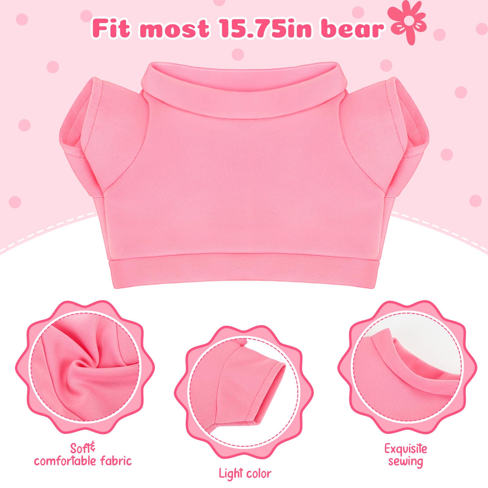 Foto 2 | Camiseta Básica Skylety De Bear Clothes Para Osos De Peluche De 35 A 45 Cm - Venta Internacional.